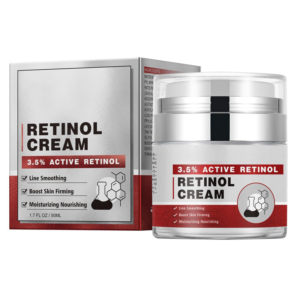 Cream Retinol Face With Hyaluronic Acid And Collagen Anti Aging Moisturizer For Wrinkles