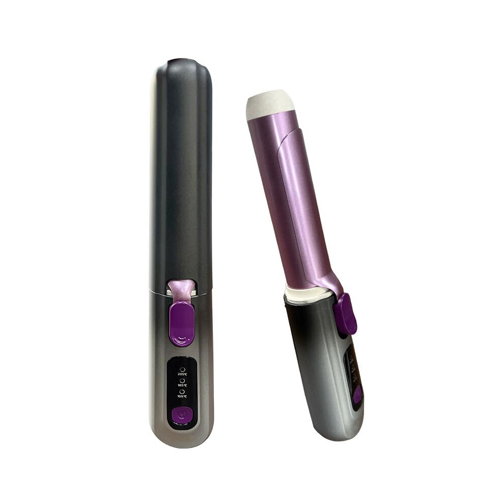 Cordless Curling Iron with USB Charging, 30s Fast Heat, Negative Ion, Travel Wireless Hair Curler