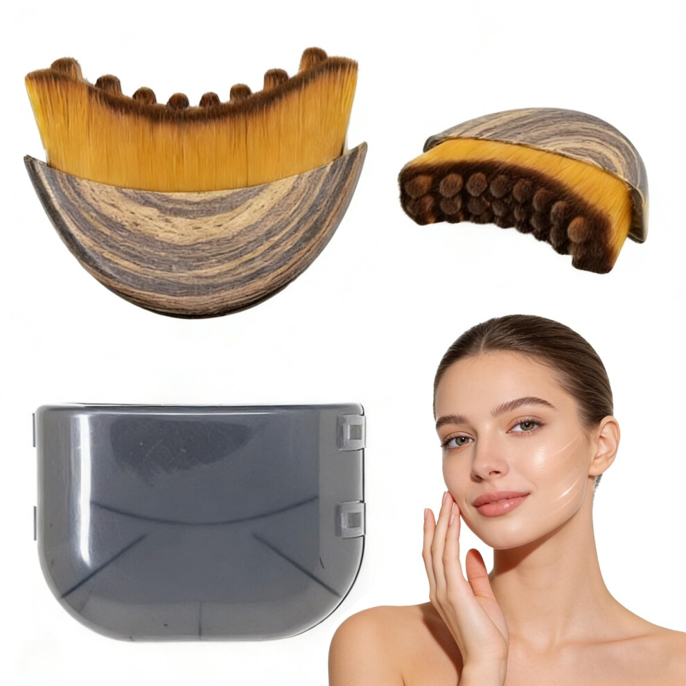 Light Facial Lymphatic Drainage Brush For Jawline Sculpting, Ultrasoft Contour Face Massage Tool
