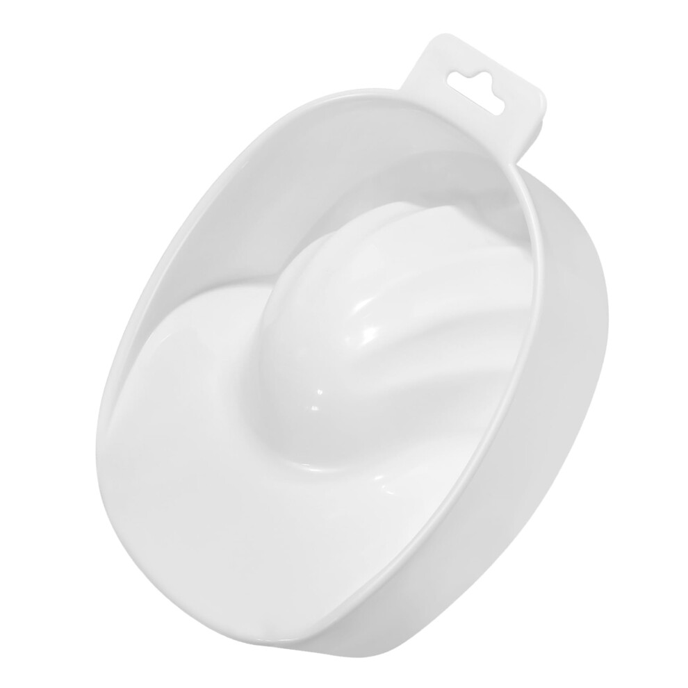 White Nail Soak Bowl For Gel Polish Removal And Cuticle Softening, Rectangular Manicure Tray