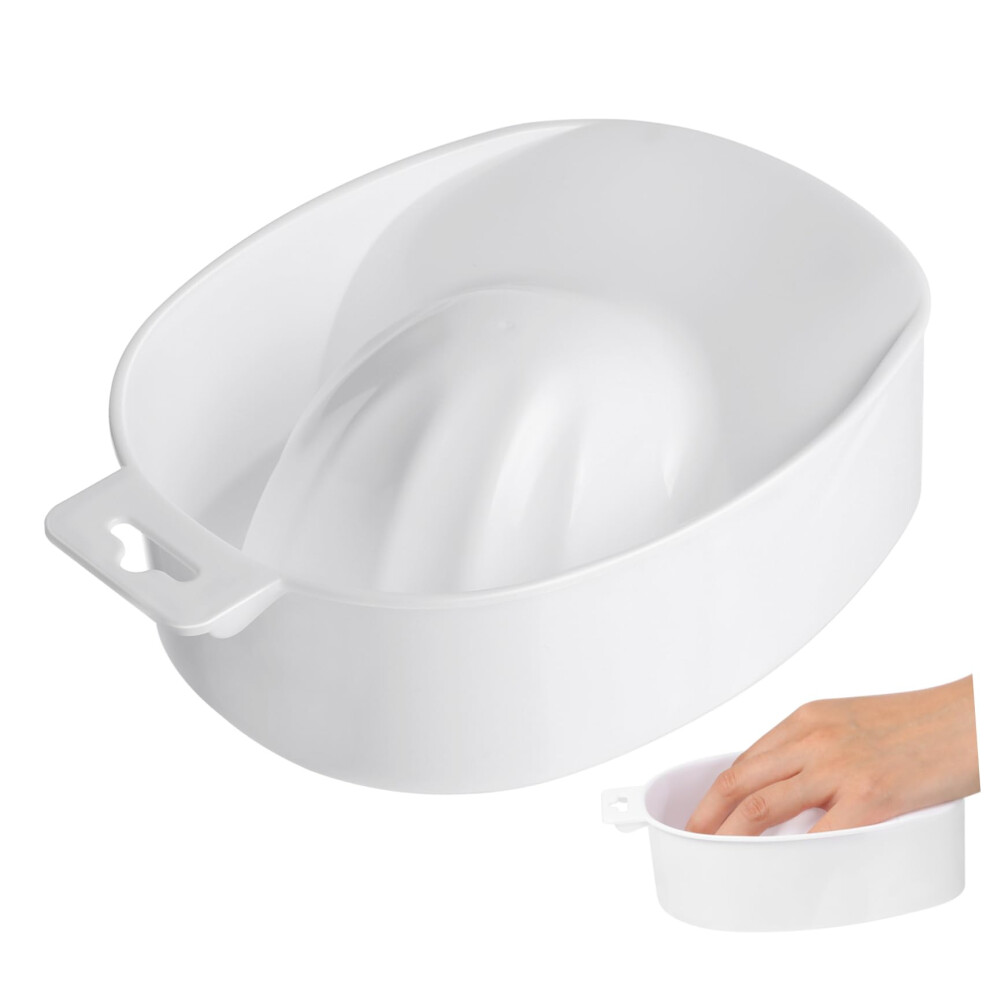 White Nail Soak Bowl For Acrylic Nails Removal And Cuticle Softening, Plastic Manicure Soaking Dish