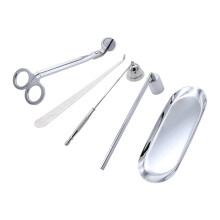 5er-Pack komplettes Kerzenzubehör-Set, rostfreier-verchromt