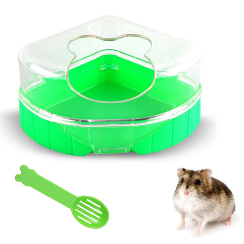 Pet's Paradise: Ευρύχωρο δοχείο μπάνιου με άμμο για χάμστερ, σχεδιασμός σε σχήμα