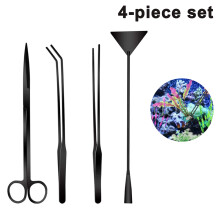 Aquascape-taiteilijan työkalupakki: Ruostumattomasta teräksestä valmistettu 4-osainen sarja tarkkaan akvaarion hoitoon ja luovuuteen (26,7 cm x
