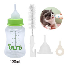 Pet Nursing Bottle For Small Puppies, Eco-Friendly Material With Replacement Nipples Included