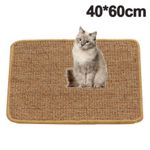 Sisal Scratch Rug for Cats, Anti Slip Backing Cat Scratcher Mat with Edging Sealing Process Durable Cotton Material Multi Use Non Toxic Pet Friendly M