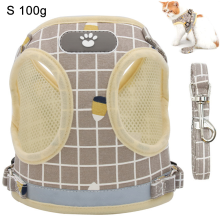 Harnais-gilet ajustable, rembourré doux, motif à carreaux, en maille respirante, anti-fugue, ultra-léger, pour un confort optimal lors des