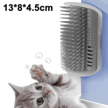 Stazione comfort per animali domestici, pettini massaggianti per gatti a pelo lungo e corto, auto-toelettatore per gatti con setole in plastica più