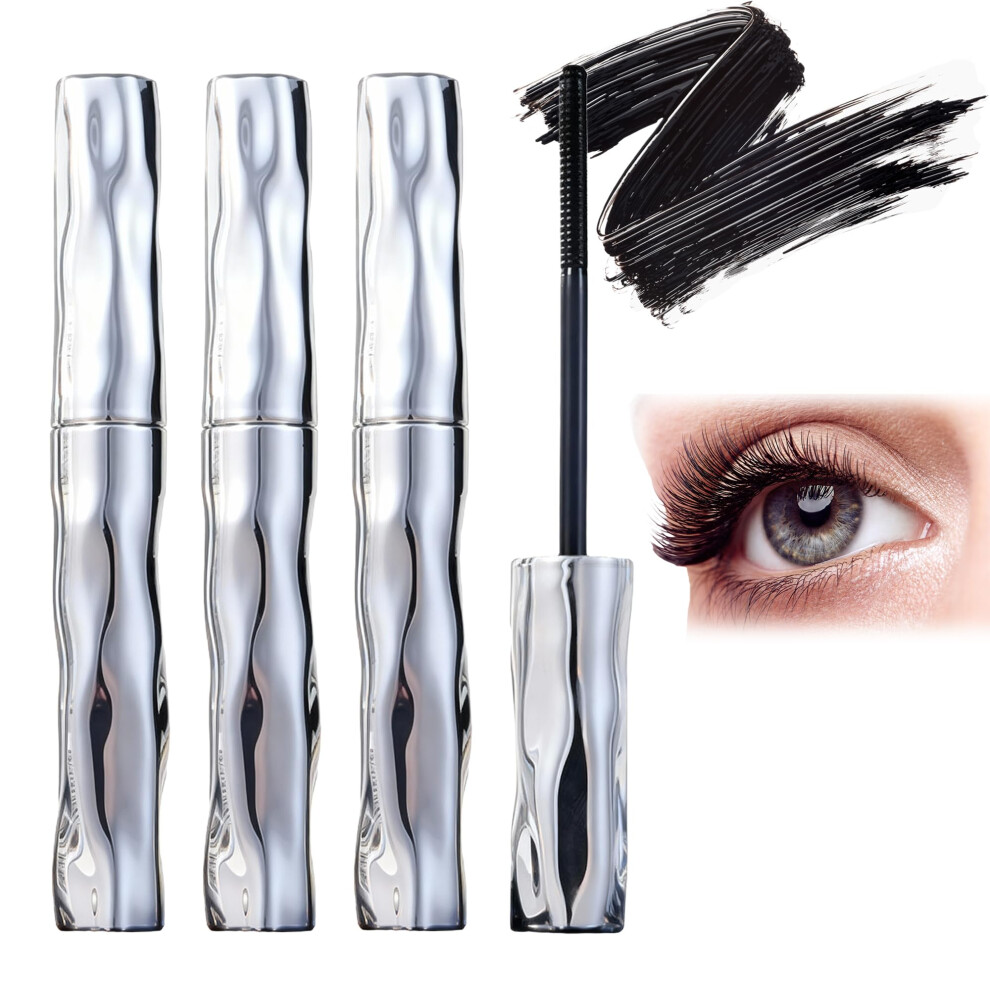 Waterproof Volumizing Mascara with Precision Metal Wand, SmudgeResistant AllDay Wear (3pcs)