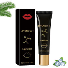 Lip Plumper Gloss with Hyaluronic Acid, Long Lasting Non Sticky Shine, Deep Hydration, 1Pcs