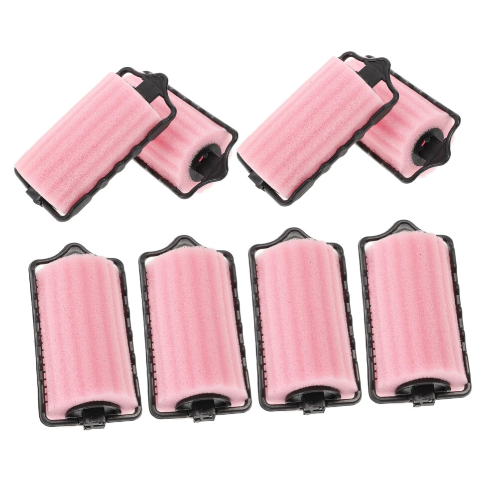 Hair Rollers Set 8pcs Self Holding Heatless Curlers for Voluminous Curls Overnight Comfortable Styling
