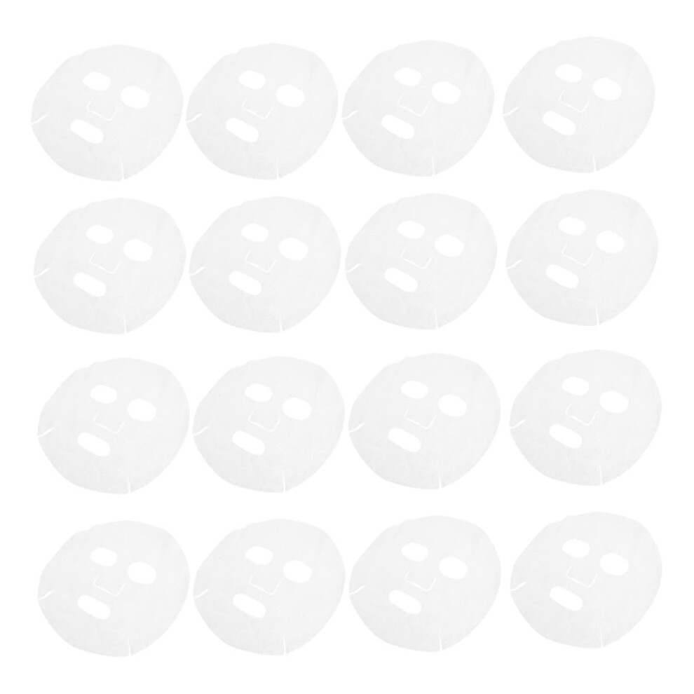 White 100Pcs Gauze Facial Sheet Masks Precut Cutouts For Enhanced Serum Absorption And Hydration