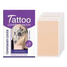 Tattoo Cover Up Patch 6 Pcs Waterproof Breathable Ultra Thin Concealer for Tattoos Scars Bruises