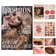 30 Color Makeup Palette with Blush Eyeshadow Highlighter, LongLasting Pigment for Travel