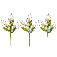 Easter Eggs Branch Artificial Flower Arrangements-3 branches
