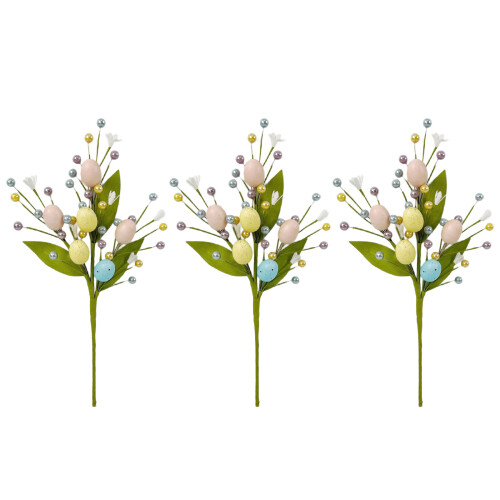 Easter Eggs Branch Artificial Flower Arrangements-3 branches
