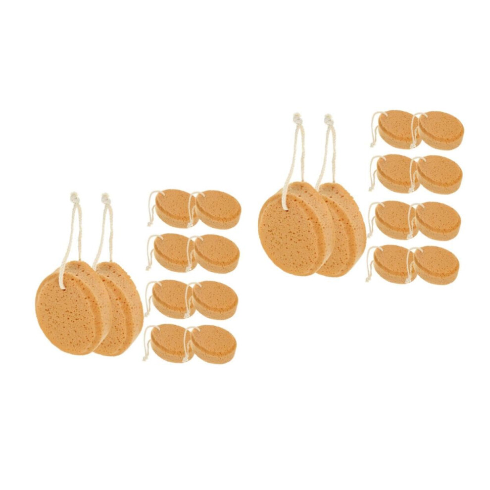 Natural Honeycomb Bath Sponge 20pcs Soft Exfoliating Body Wash Sponges for Gentle Daily Skin Care