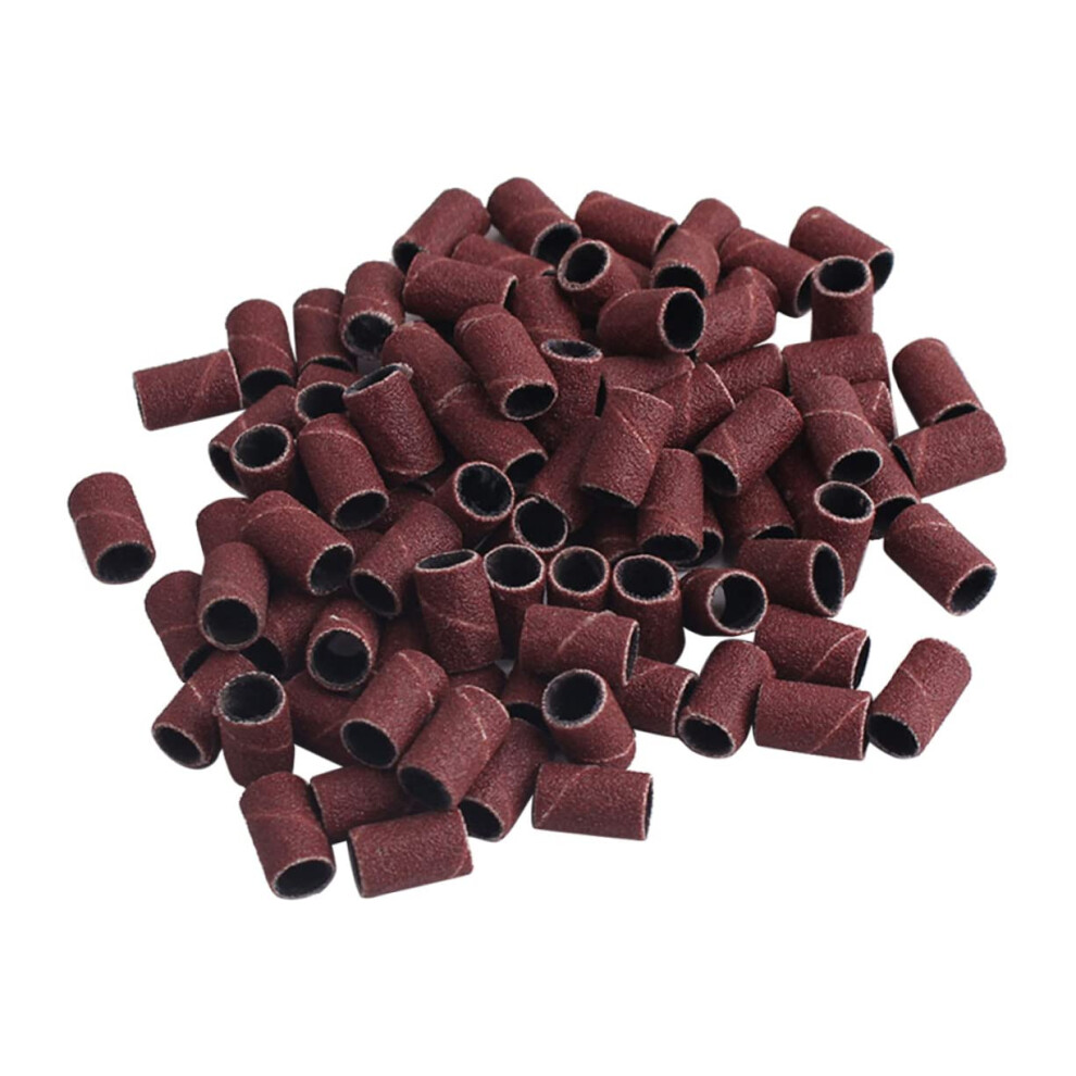 200pcs Nail Drill Sanding Bands Durable Corundum Abrasion for Professional Manicure Shaping