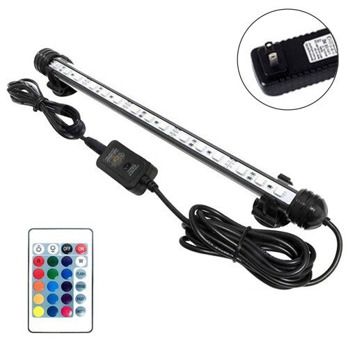 Aquatic Artisan, Submersible Led Aquarium Light, Timer Function, Underwater Fish Tank Light, Color Changing