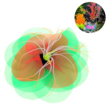 Artă pentru acvariu: Anemonă de mare luminoasă realistă, Coral artificial pentru strălucire nocturnă, Material siliconic non-toxic