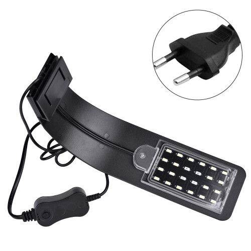 Luminária LED de encaixe para aquário com duas cabeças: o máximo em iluminação aquática. 1
