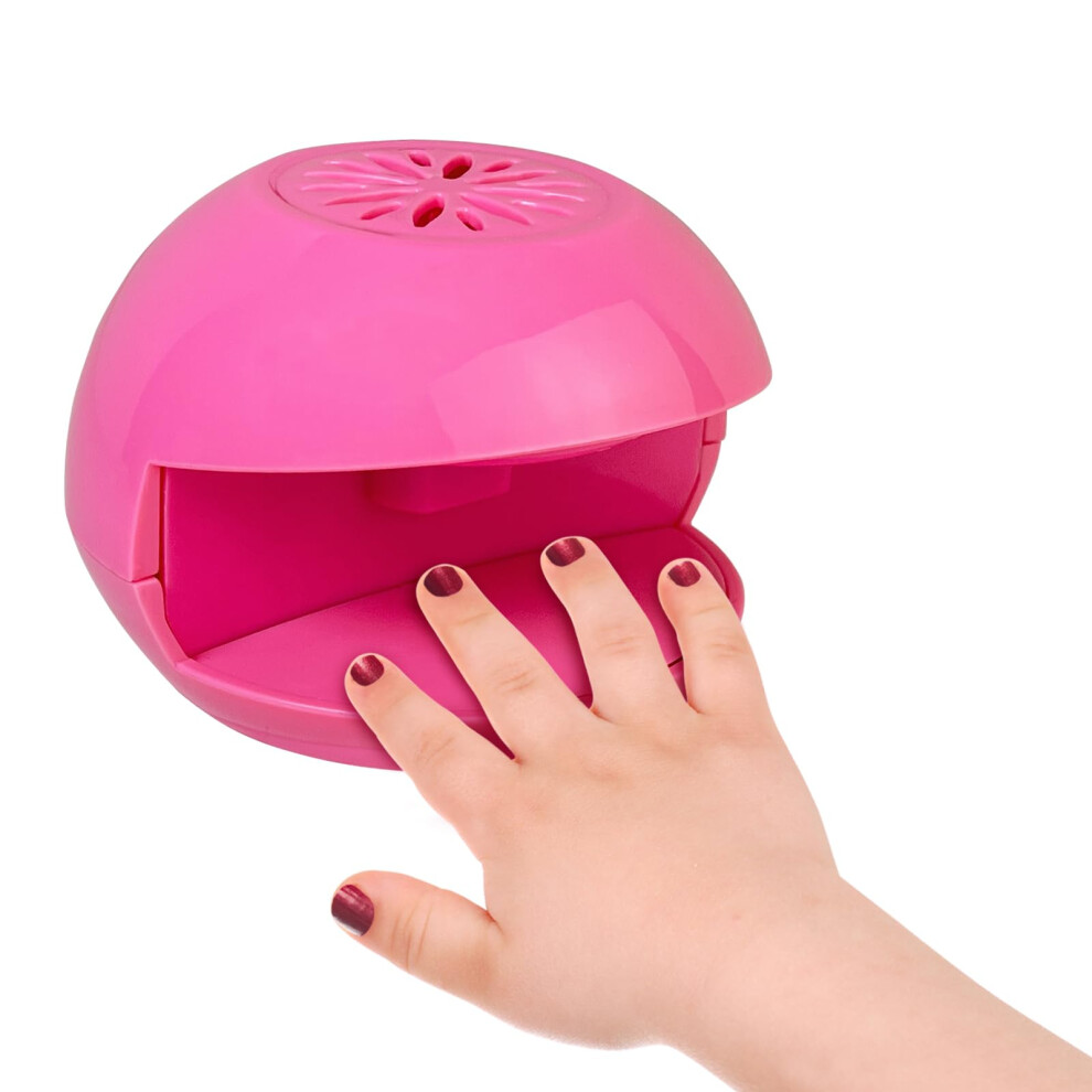 Portable Nail Dryer For Kids With Safe Air Blow, Fast Drying, Battery Operated For Regular Polish Light
