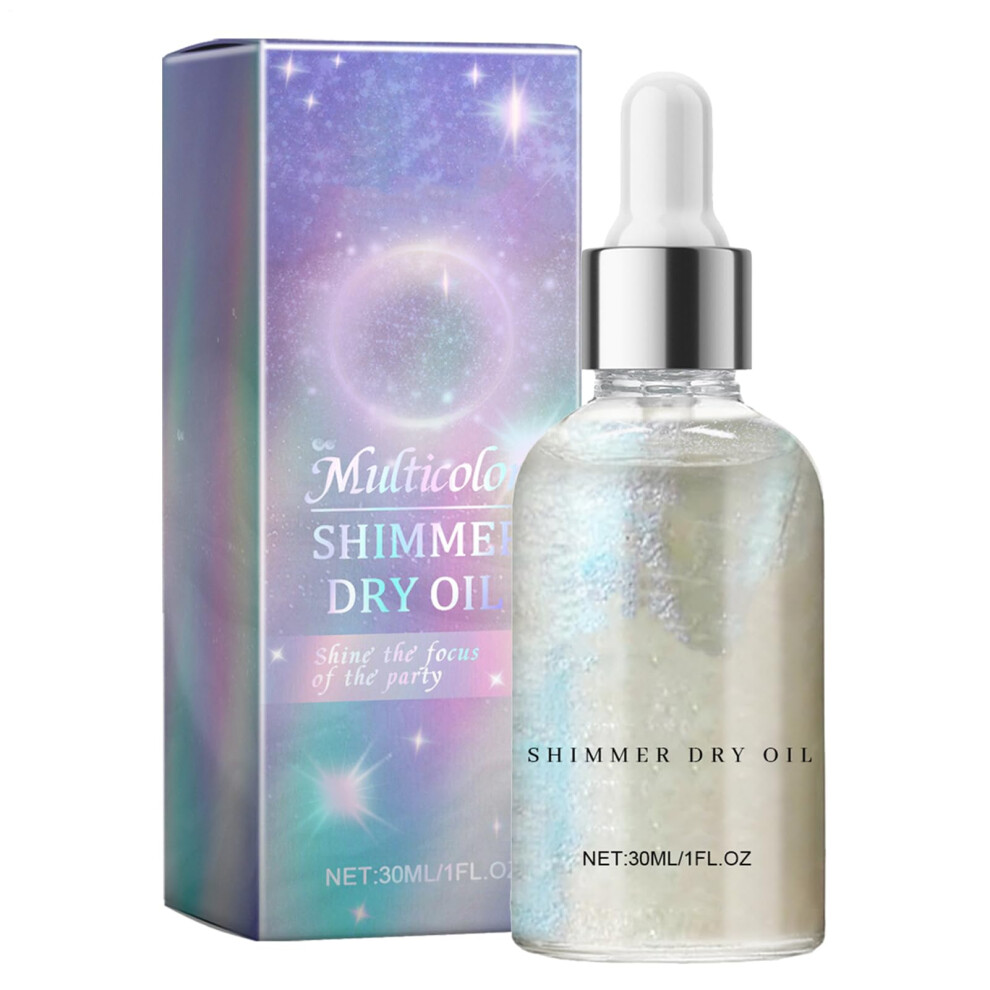 Body Shimmer Oil Highlighter for Face Legs Shoulders Arms, Longlasting Radiant Glow, NonGreasy