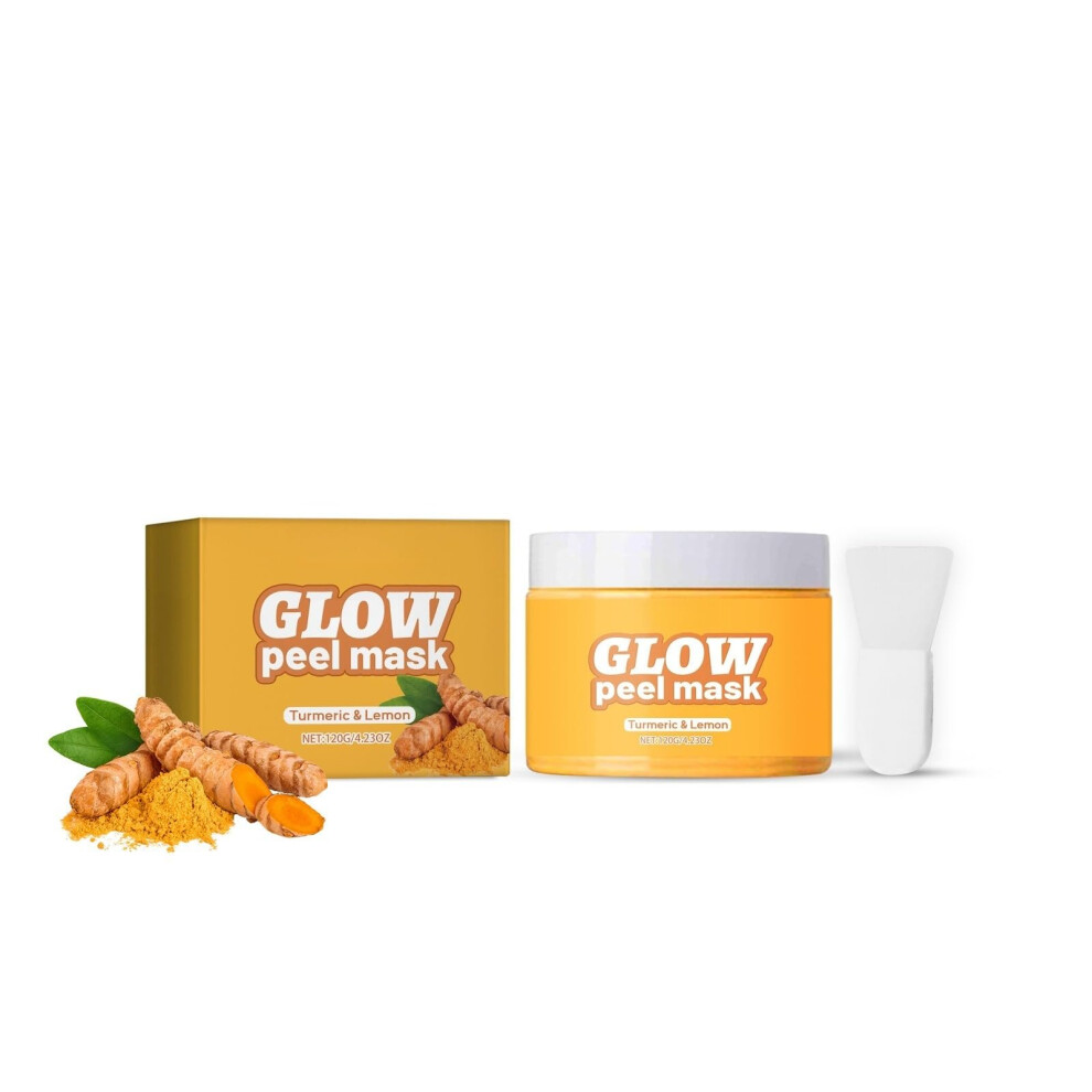Peel Off Face Mask with Turmeric and Lemon, Deep Cleansing Pore Refining Brightening, 4.23 oz