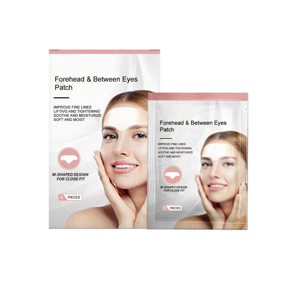 Forehead Wrinkle Patches with Hyaluronic Acid and Collagen Hydrogel for Overnight , 5 Count