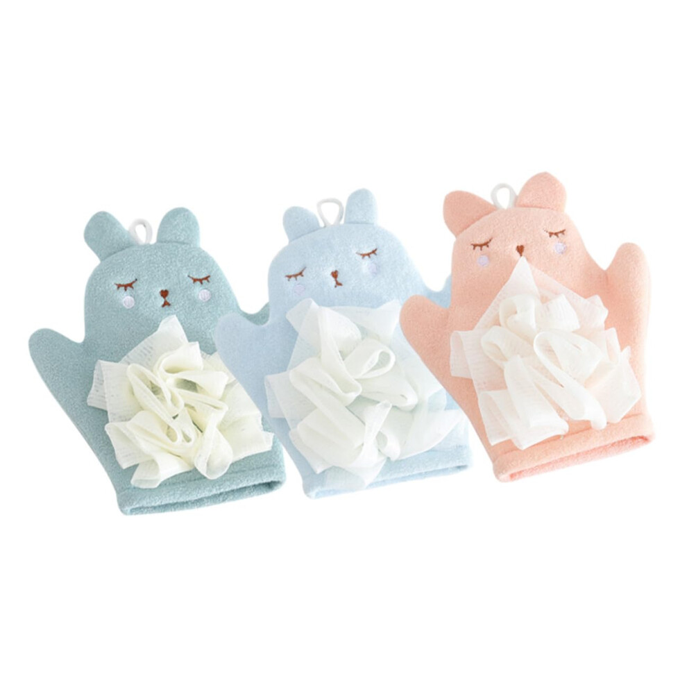 Exfoliating Bath Gloves 3pcs DoubleSided Body Scrub Mitts for Deep Skin Cleansing All Skin Types