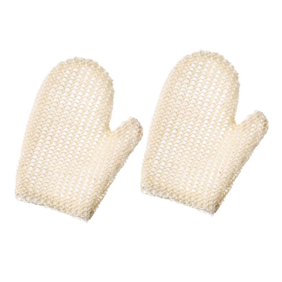 2pcs Exfoliating Bath Gloves Sisal Shower Mitts for Dead Skin Removal and Gentle Deep Cleansing