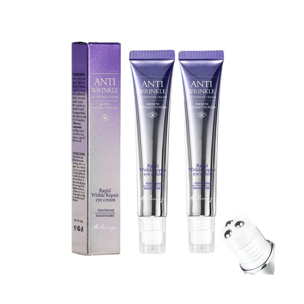 Cream/Dark Retinol Eye For Circles And Puffiness With Hyaluronic Acid Cooling Roller Antiwrinkle Firming 20G 2Pcs