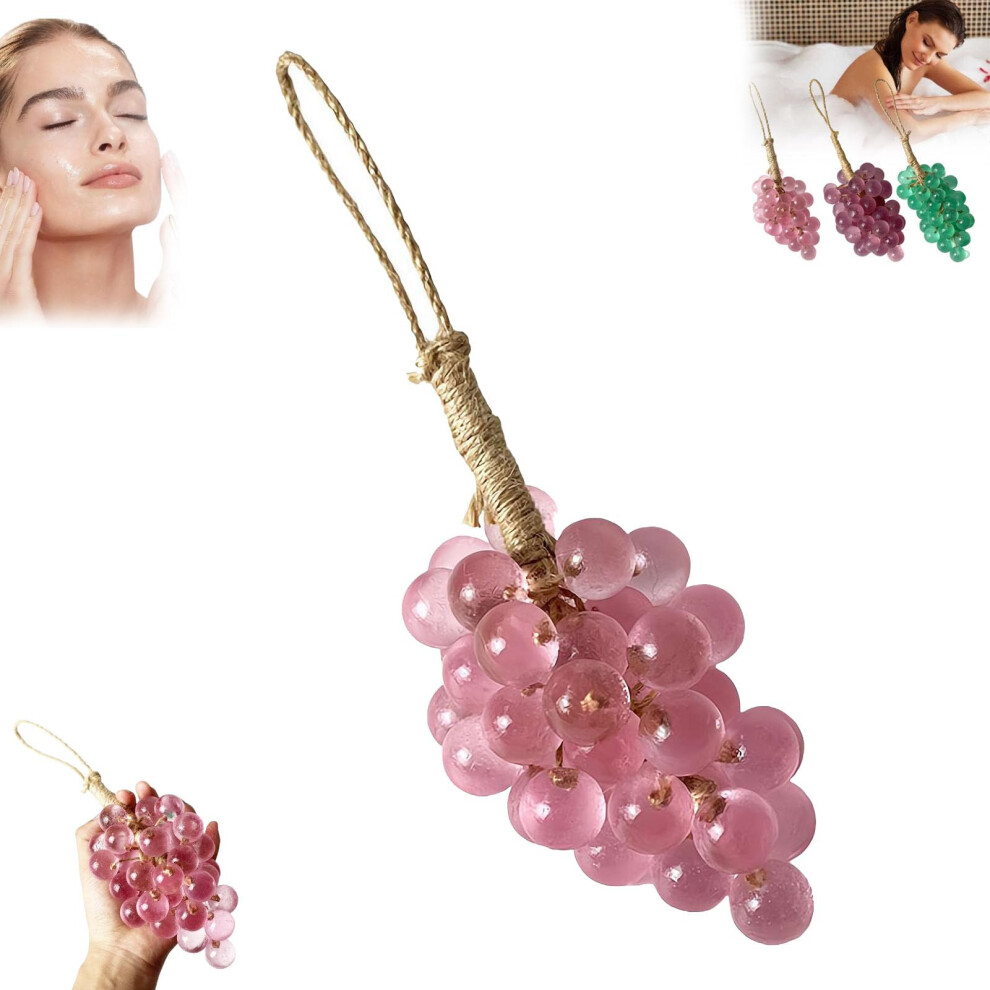 Pink/Purple/Green Handmade Transparent Glycerin Grape Scented Soap Bar With Longlasting Aroma For Gifts And Decor
