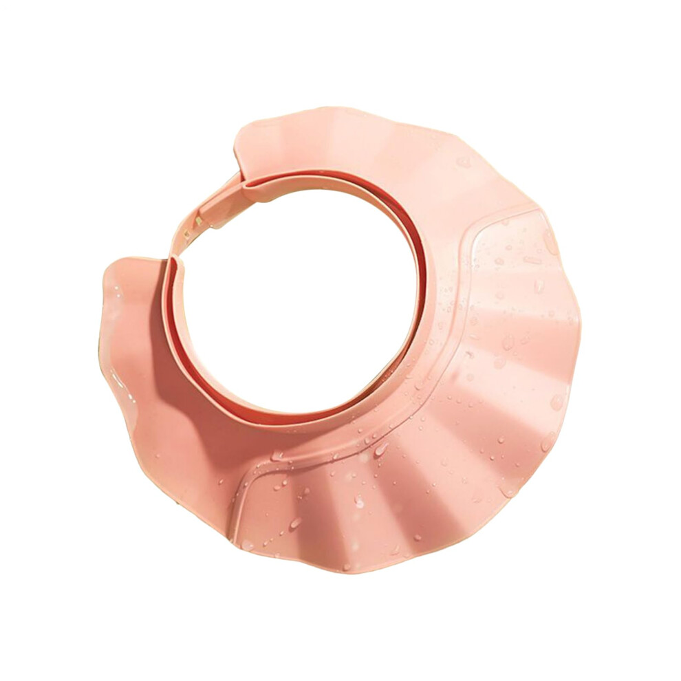 Baby Shampoo Cap With Adjustable Wide Brim Splashproof Shield, Toddler Shower Visor For Bath Pink
