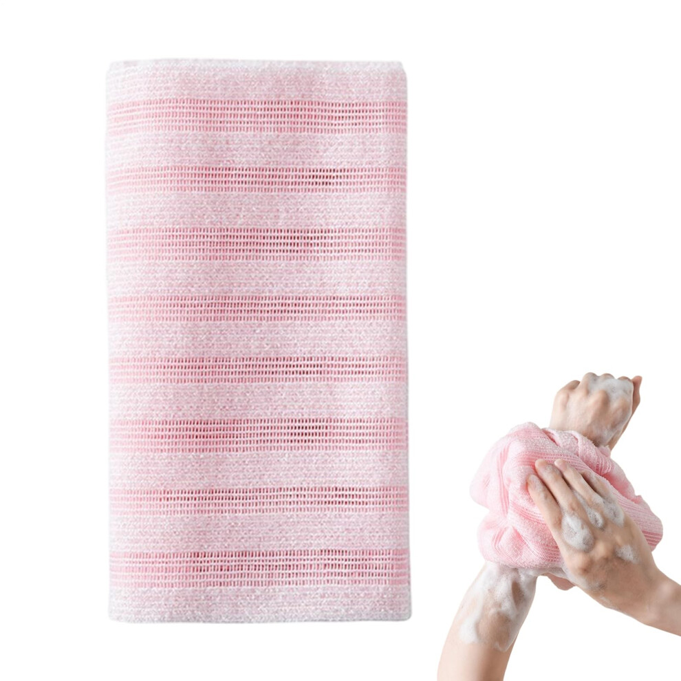 Japanese Exfoliating Towel with Dual Texture Massage, Long Back Scrubber for Deep Skin Cleansing, Fast Drying 42x10in