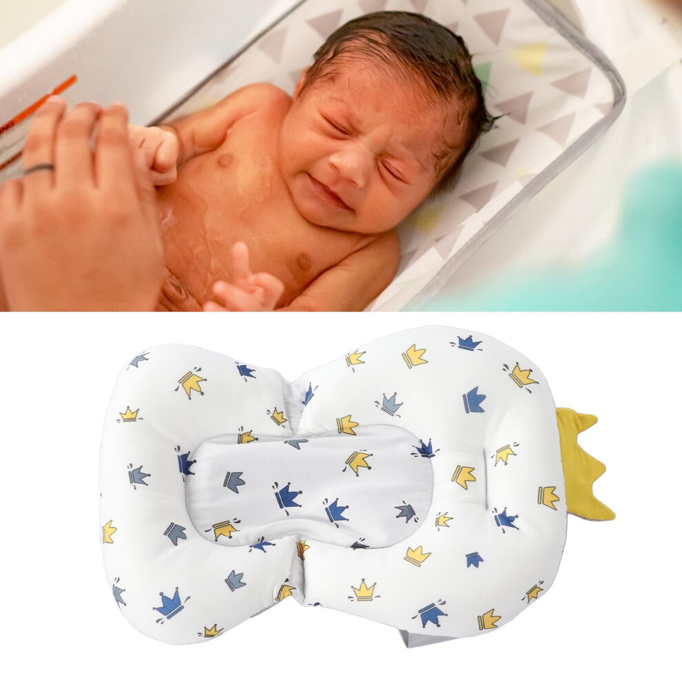 Baby Bath Support Cushion Infant Bath Pillow with 3 Buckle Safety Straps for Newborn 012 Months