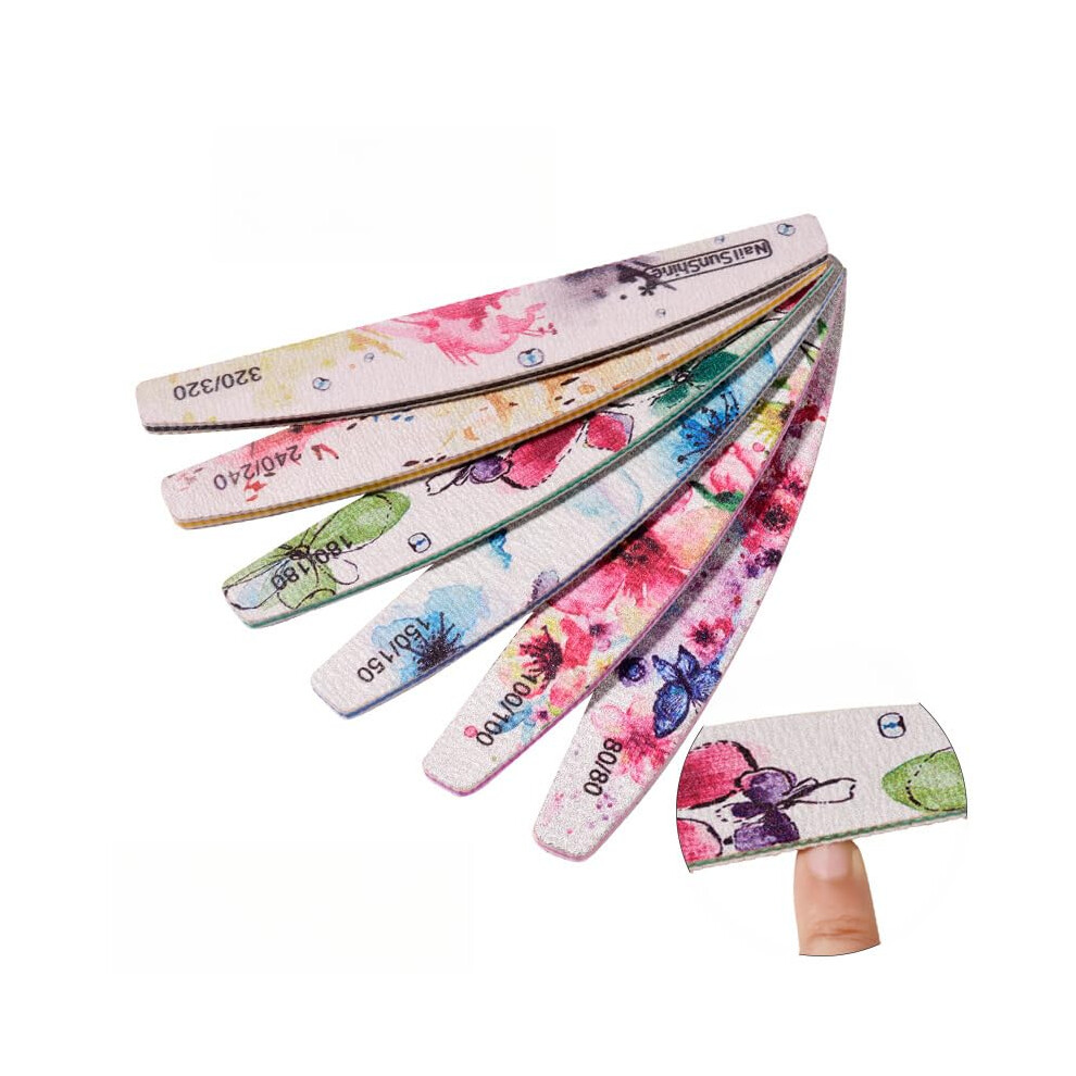 Professional 80/80 Grit Nail File Pack of 10, Waterproof DoubleSided Emery Board for Shaping