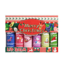 Lip Balm Set with Deep Hydration and Fruity Aroma, Multicolor Christmas Gift Pack for Dry Lips