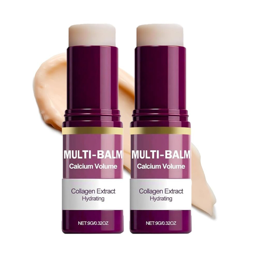 Collagen Multi Balm Stick 2Pack for Face Eyes Neck, Deep Hydration and Firming Skin Care
