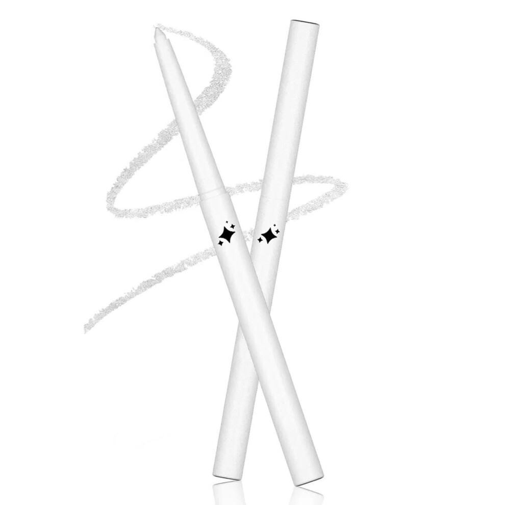 White Shimmer Waterproof Eyeliner Retractable Gel Pencil Smudge Proof Long Lasting 01#