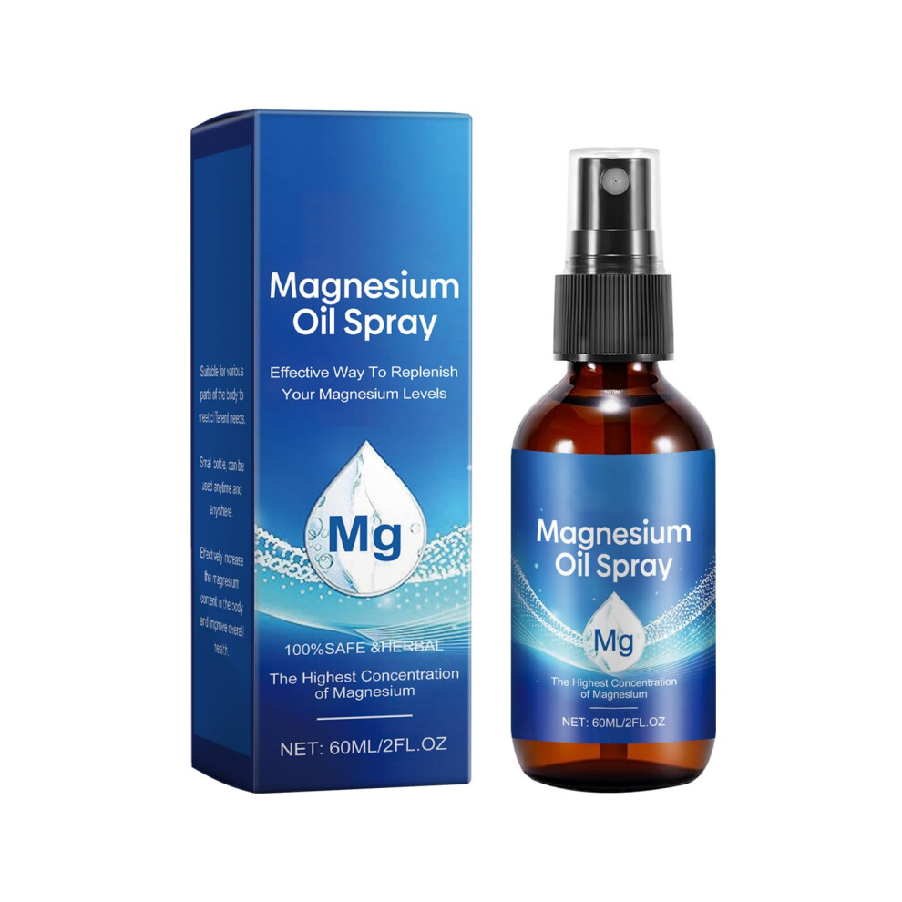 Magnesium Oil Spray 60ml with Tea Tree Oil and Vitamin E for Muscle Relief, Sleep and Recovery