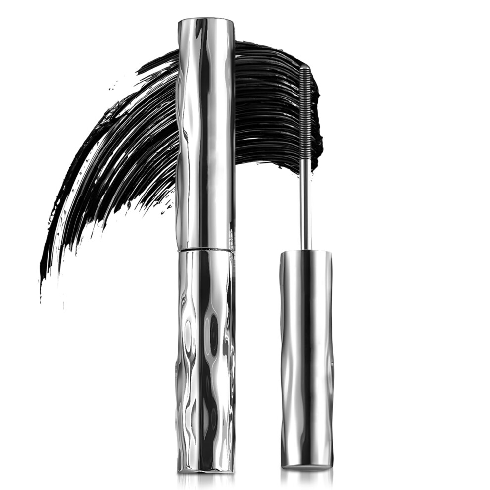 Black Waterproof Curling Mascara Longlasting 3D Curl Effect, No Clumping Metal Brush