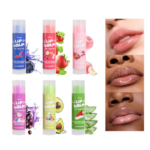 Miaeowve 6 Piece Fruit Flavored Lip Balm Set Deep Hydration Smooth Application Holiday Gift 2
