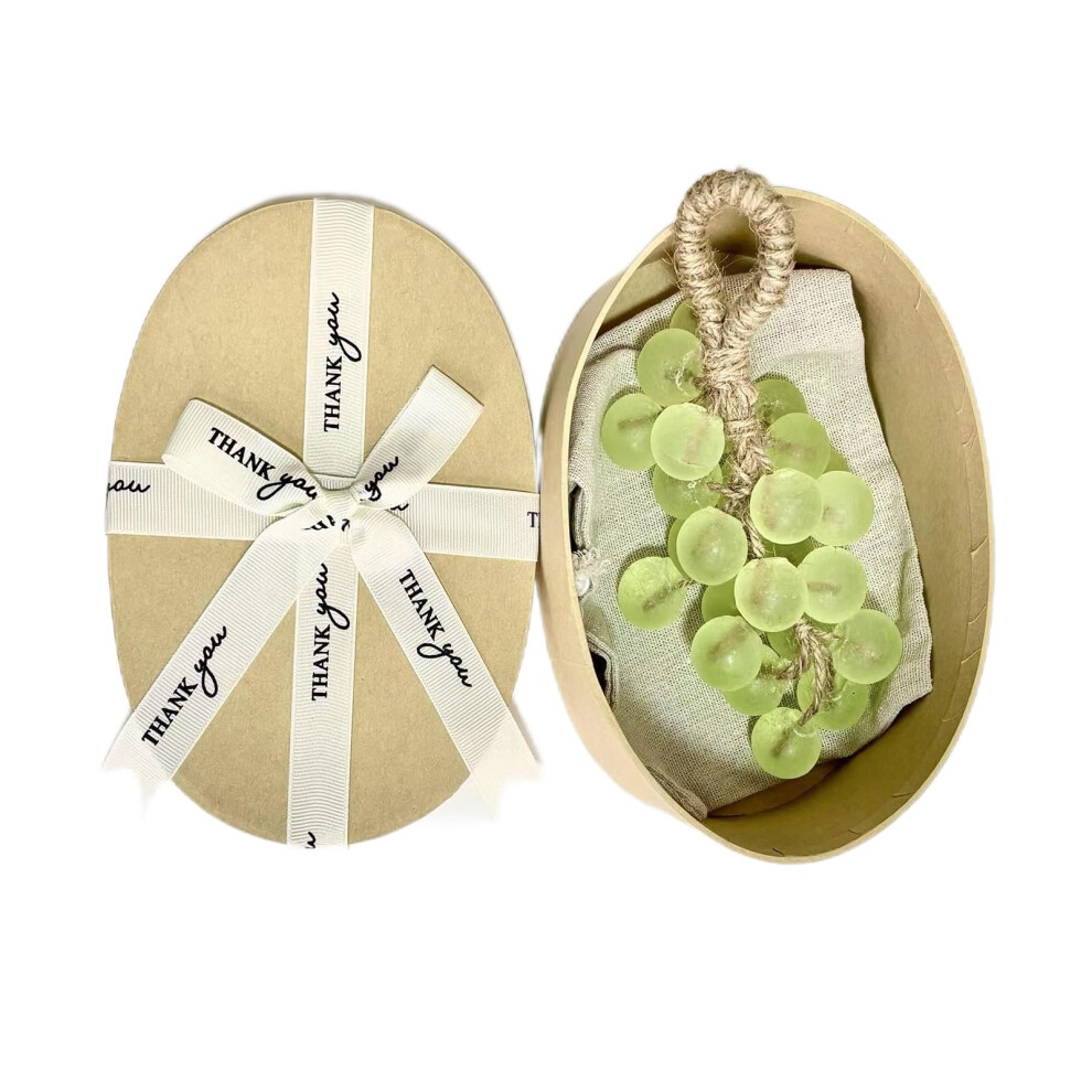 Handmade Grape Soap on a Rope with Jasmine Scent, Decorative Gift Box for Bathroom Hanging