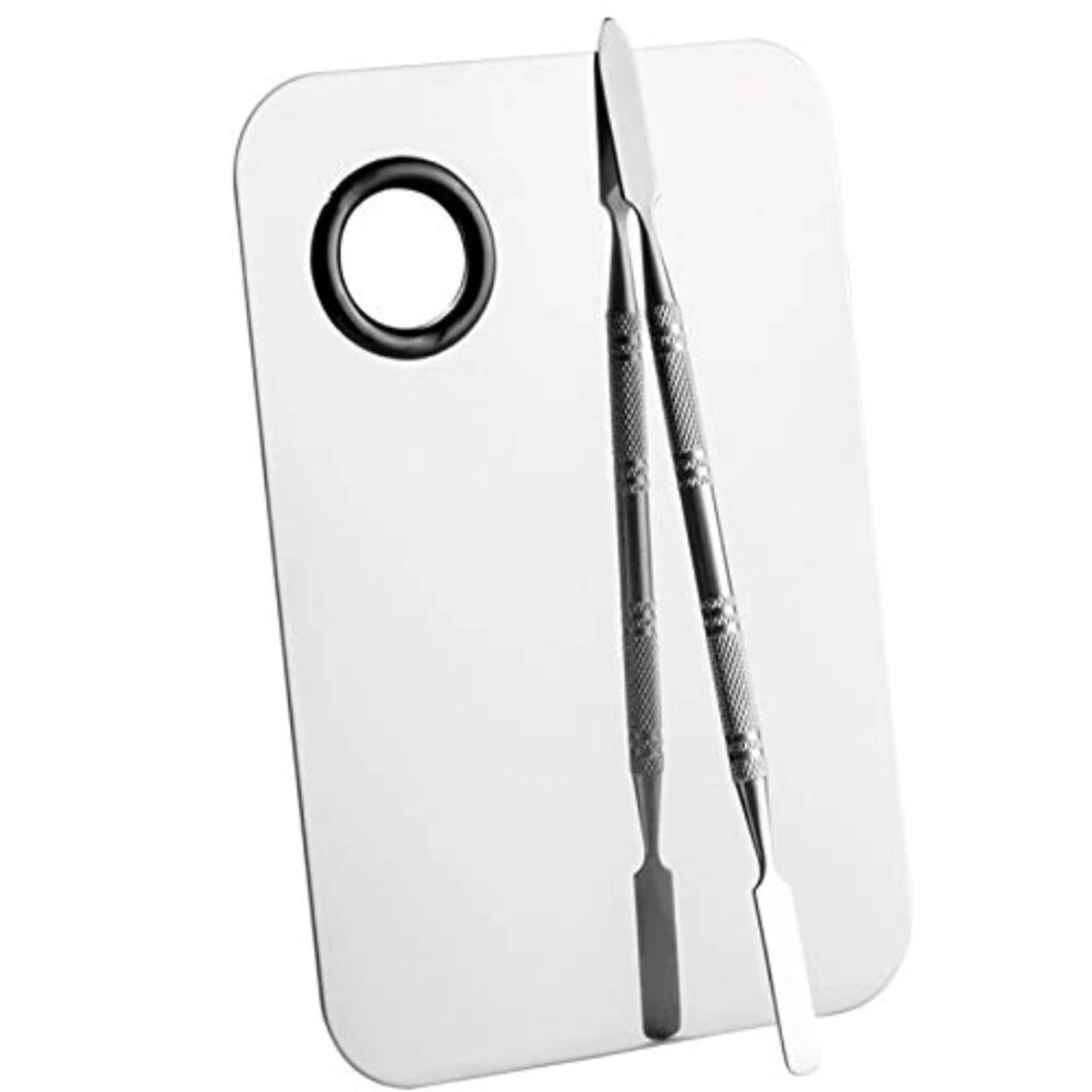 Makeup Mixing Palette with Spatula for Foundation and Concealer, Clear Hygienic Artist Palette