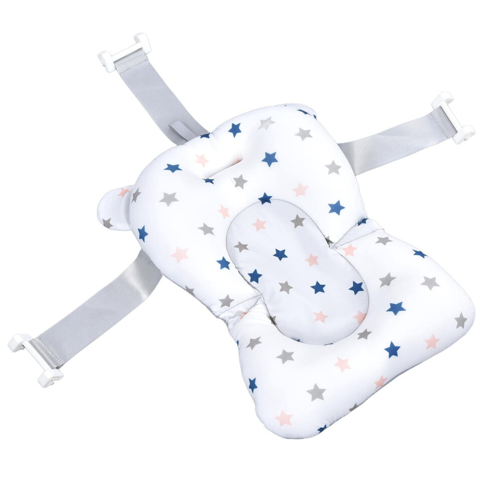 Baby Bath Support Pillow for Newborns with QuickDry Breathable Mesh and Ergonomic Design