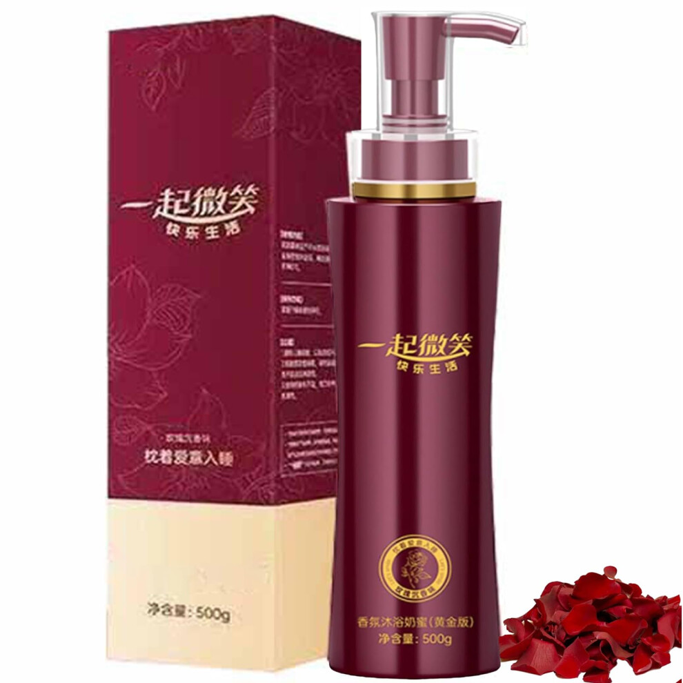 Rose Body Wash with 48hr Fragrance and 72hr Hydration, Gentle Cleansing Shower Gel 16.9oz