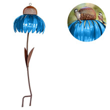 Stehendes Blumen-Vogelhäuschen für Garten und Hof, attraktives Design lockt Vögel an und verschönert die Außendekoration, wetterfest und