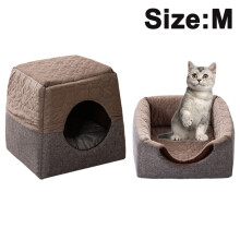 Huisdierparadijs, 3-in-1 transformeerbaar kattenverblijf, koel ijszijde en zelfverwarmende spons met hoge dichtheid, perfect voor kleine huisdieren,