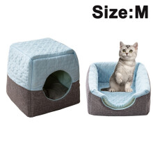 Pet Paradise, 3-i-1 foldbar kattehule, kompatibel med varmt tæppe, fugttæt, skridsikker bund, svamp med høj densitet, ideel til små kæledyr,